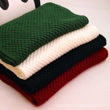 Écharpe chaude tricotée d&#39;hiver tricotée par point d&#39;ananas unisexe des femmes (SK140)
